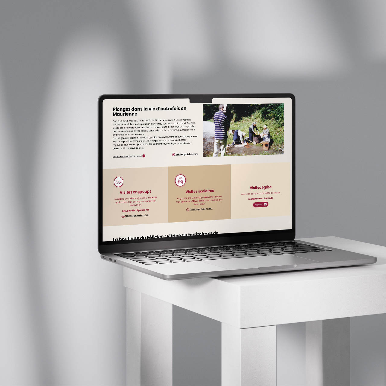 Création d’un site web attractif – Musée du Félicien