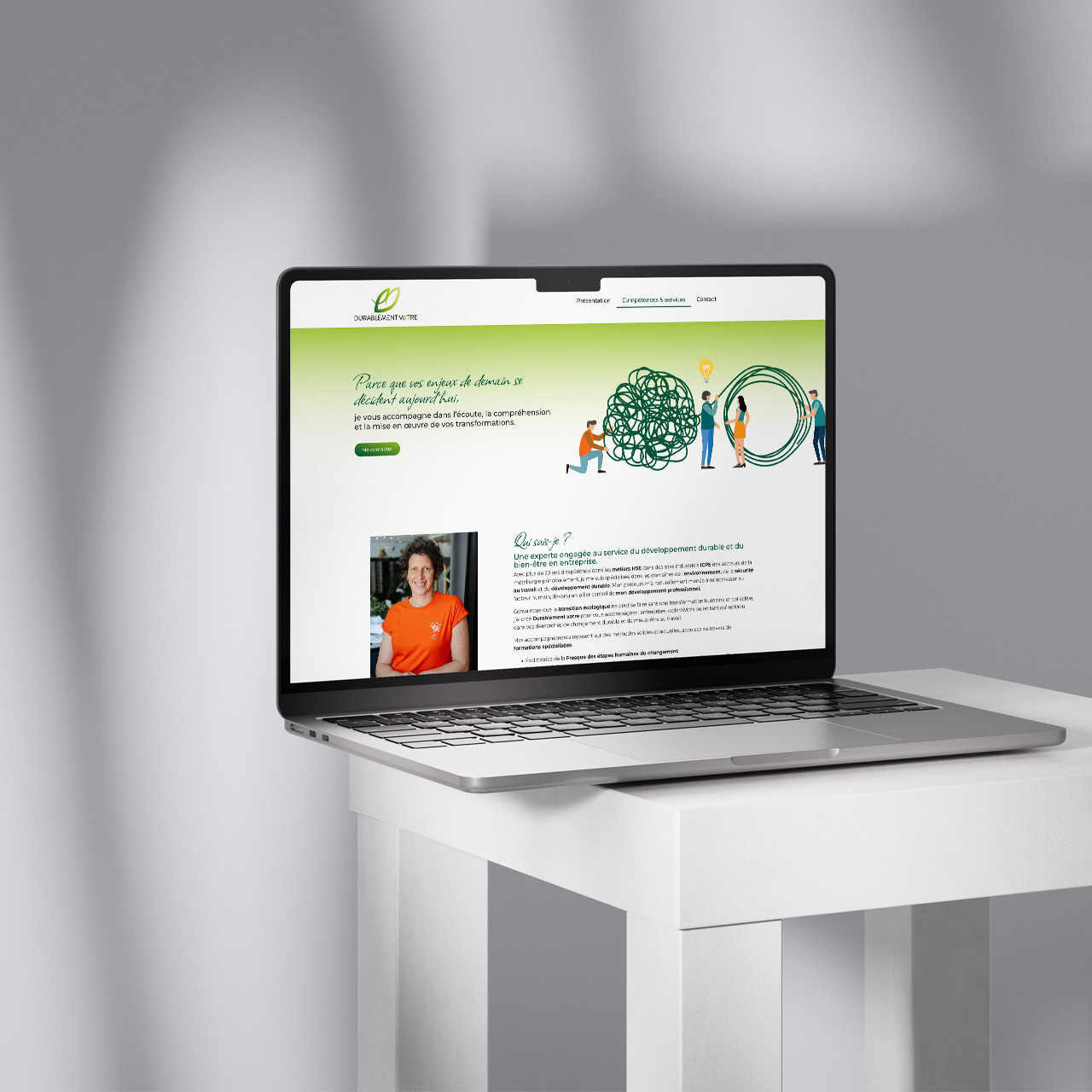 Page d’accueil – Site internet Durablement Votre