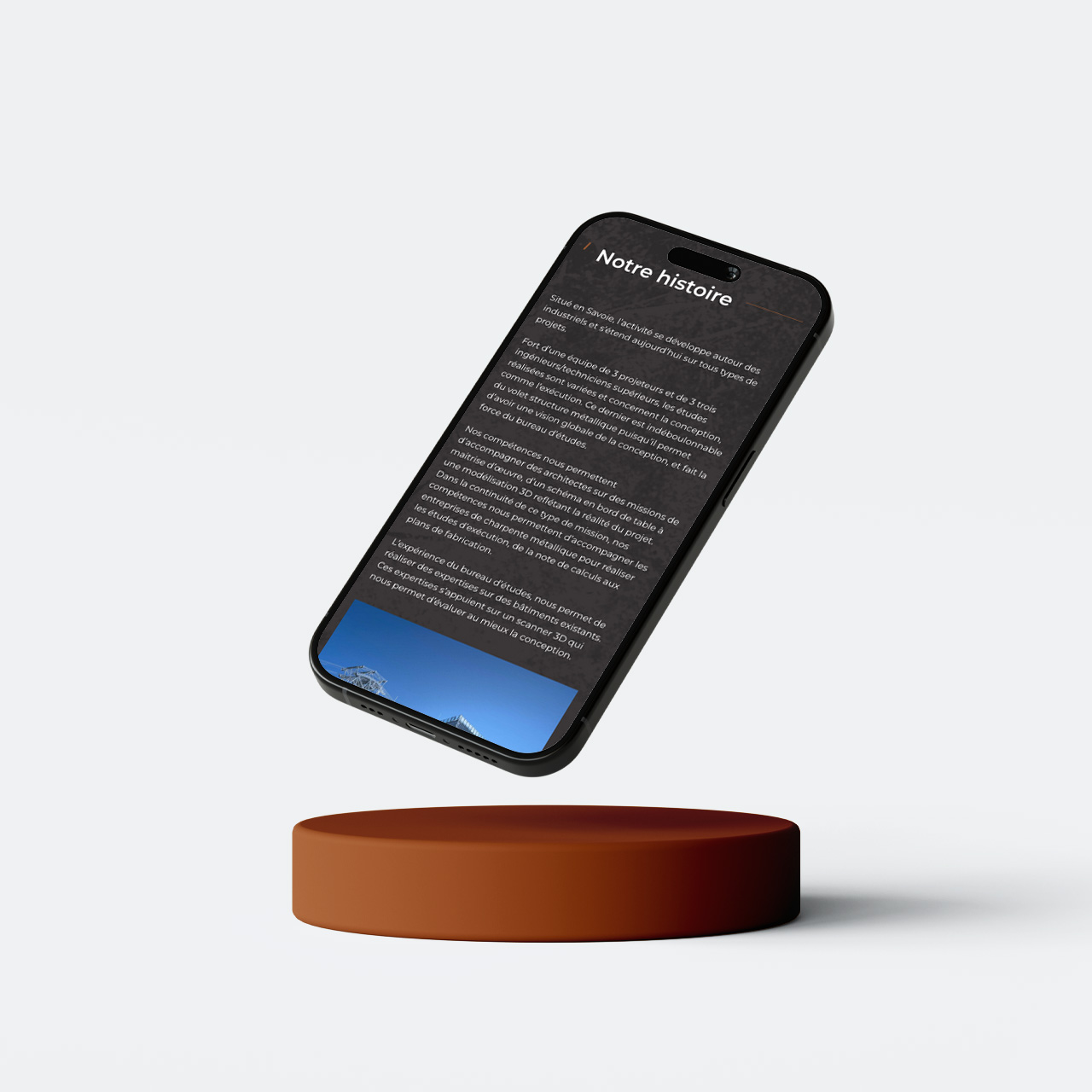 Site internet responsive – Version mobile