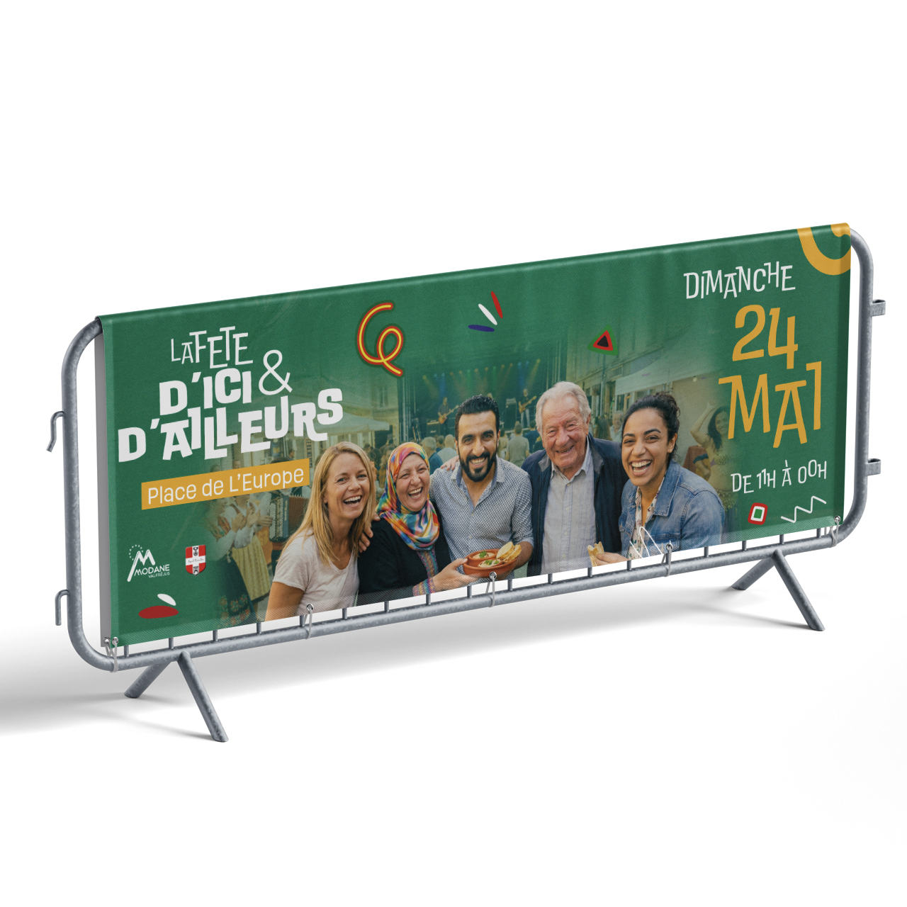 Affiche de fête multiculturelle : design et communication événementielle